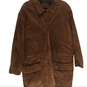Lauren Ralph Lauren Leather Jacket vintage Coat Thick Lining Large